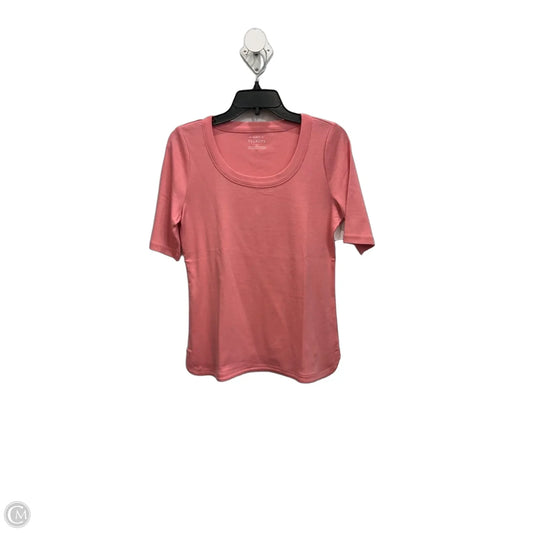Top Short Sleeve Basic By Talbots In Pink, Size: M