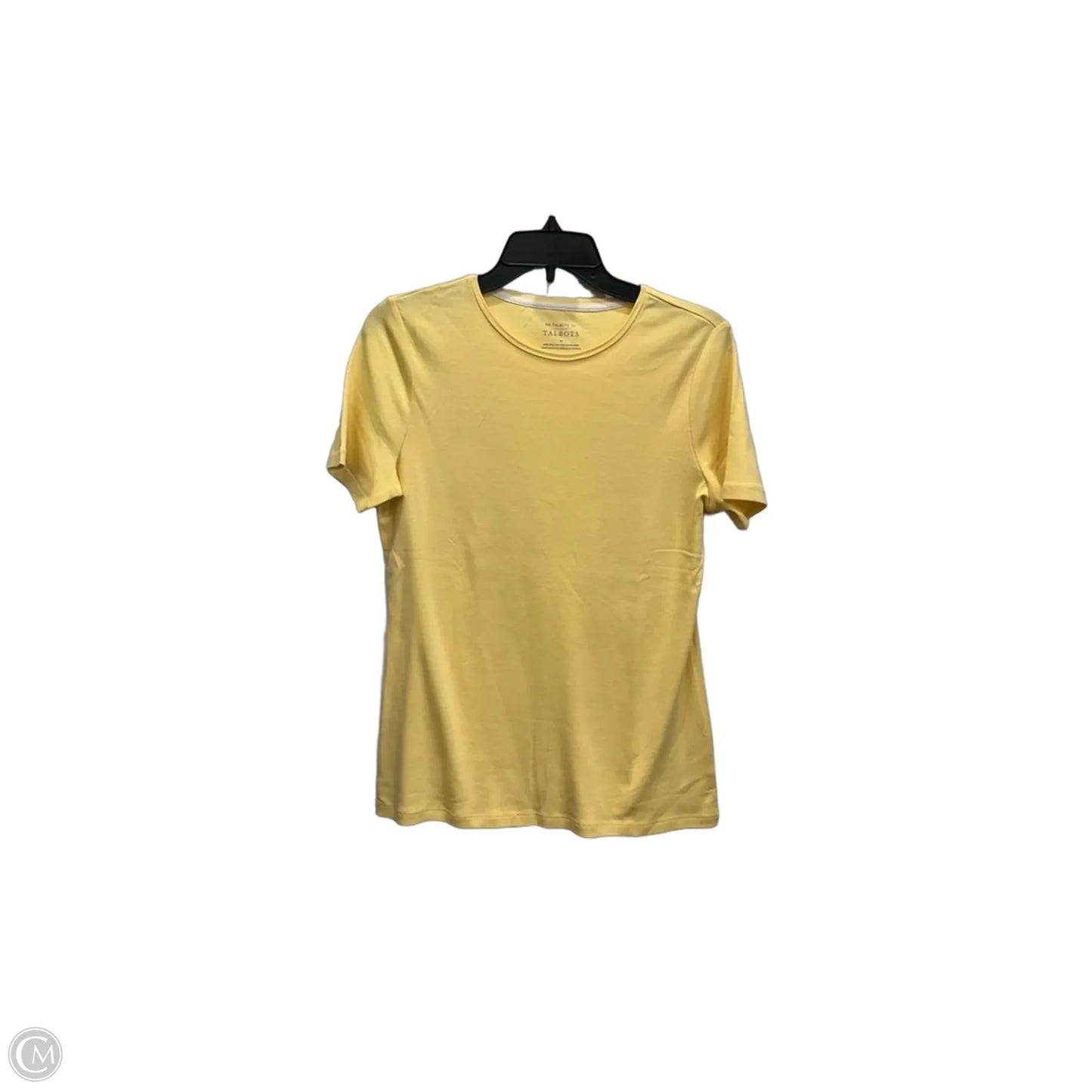 Top Short Sleeve Basic By Talbots In Yellow, Size: M