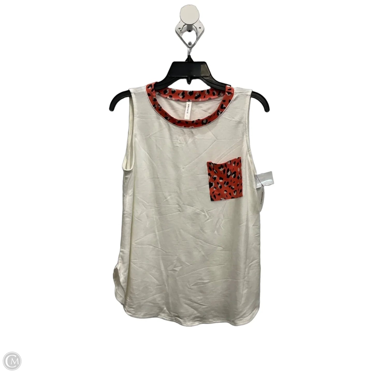 Top Sleeveless By Emerald In White, Size: L