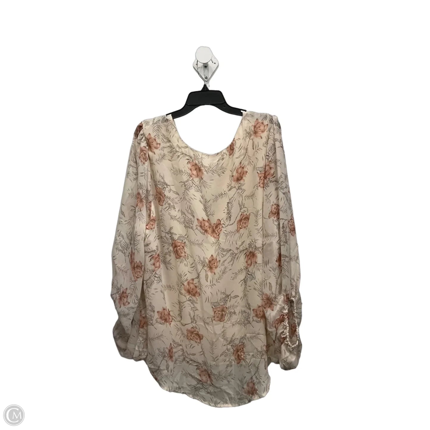 Top Long Sleeve By Hayden La In Floral Print, Size: 2x