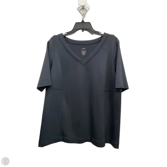 Top Short Sleeve By Pure Jill In Grey, Size: Lp
