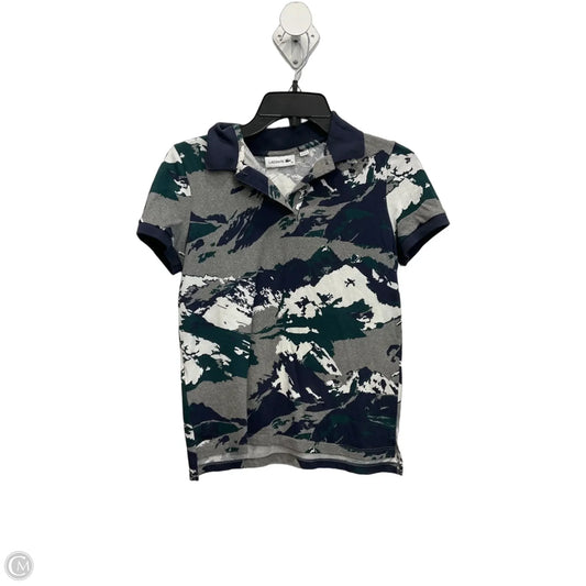 Top Short Sleeve By Lacoste In Multi-colored, Size: S