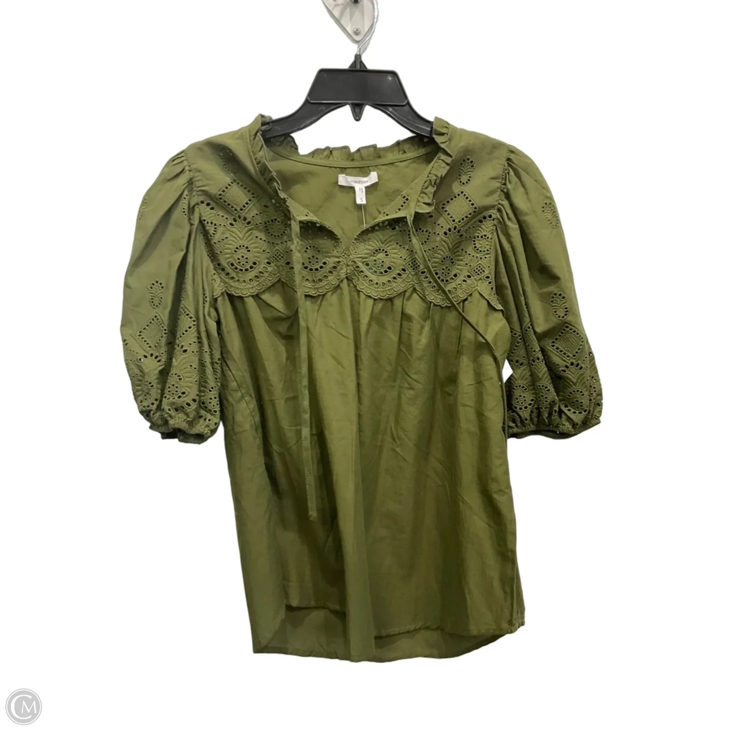 Top Short Sleeve Basic By Maurices In Green, Size: S