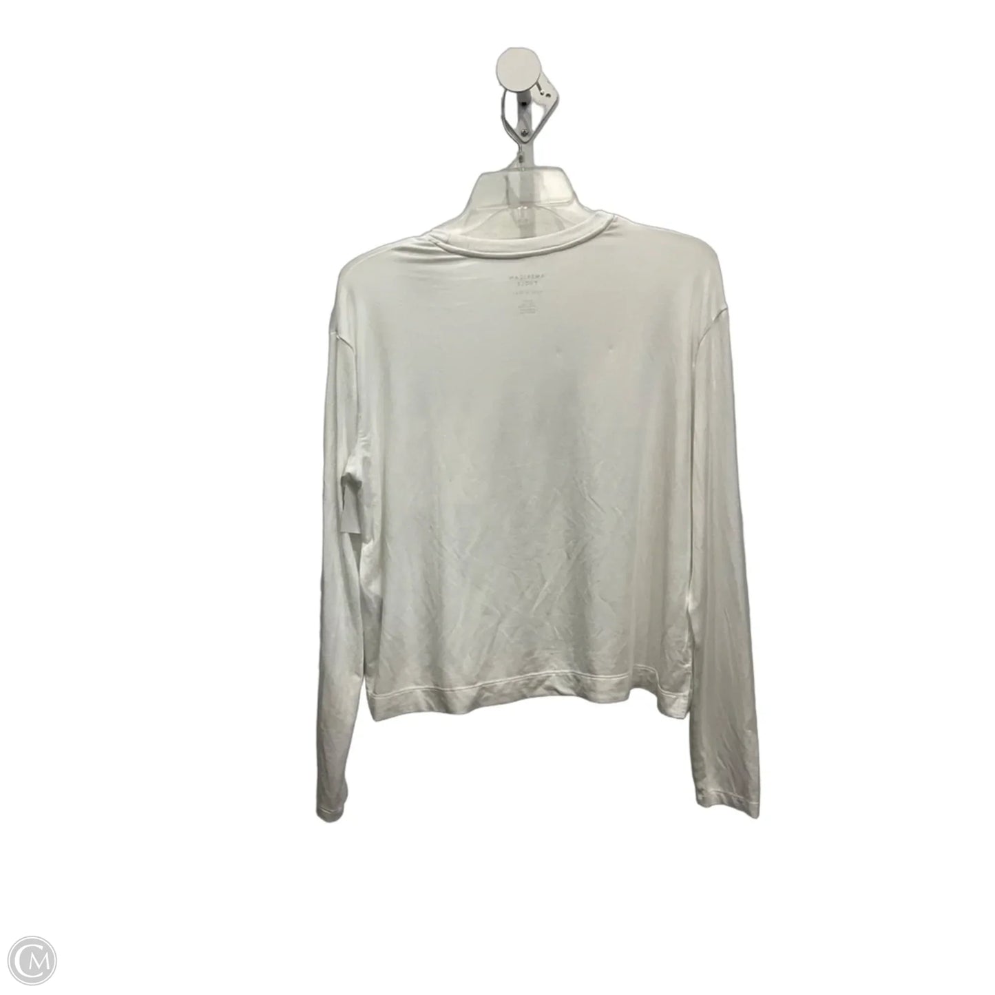 Top Long Sleeve Basic By American Eagle In White, Size: Sp