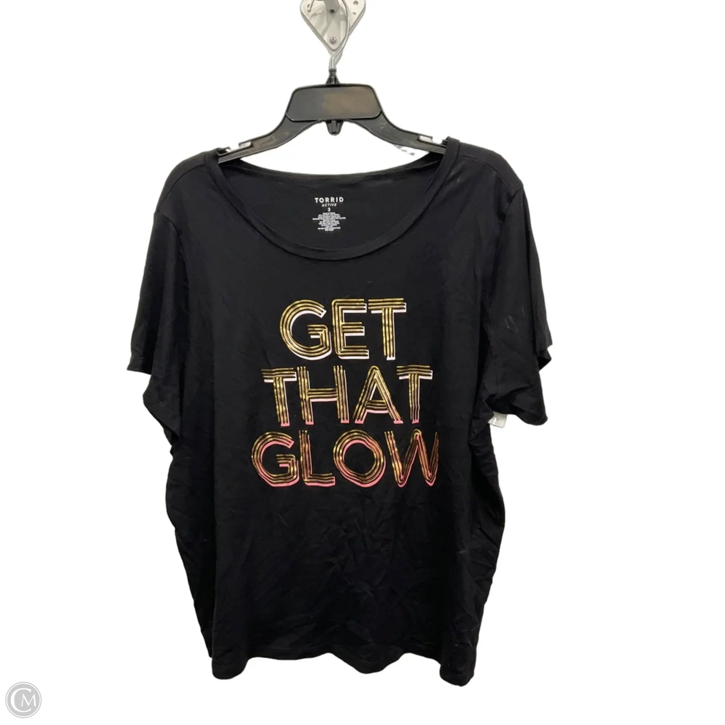 Top Short Sleeve By Torrid In Black, Size: 3x