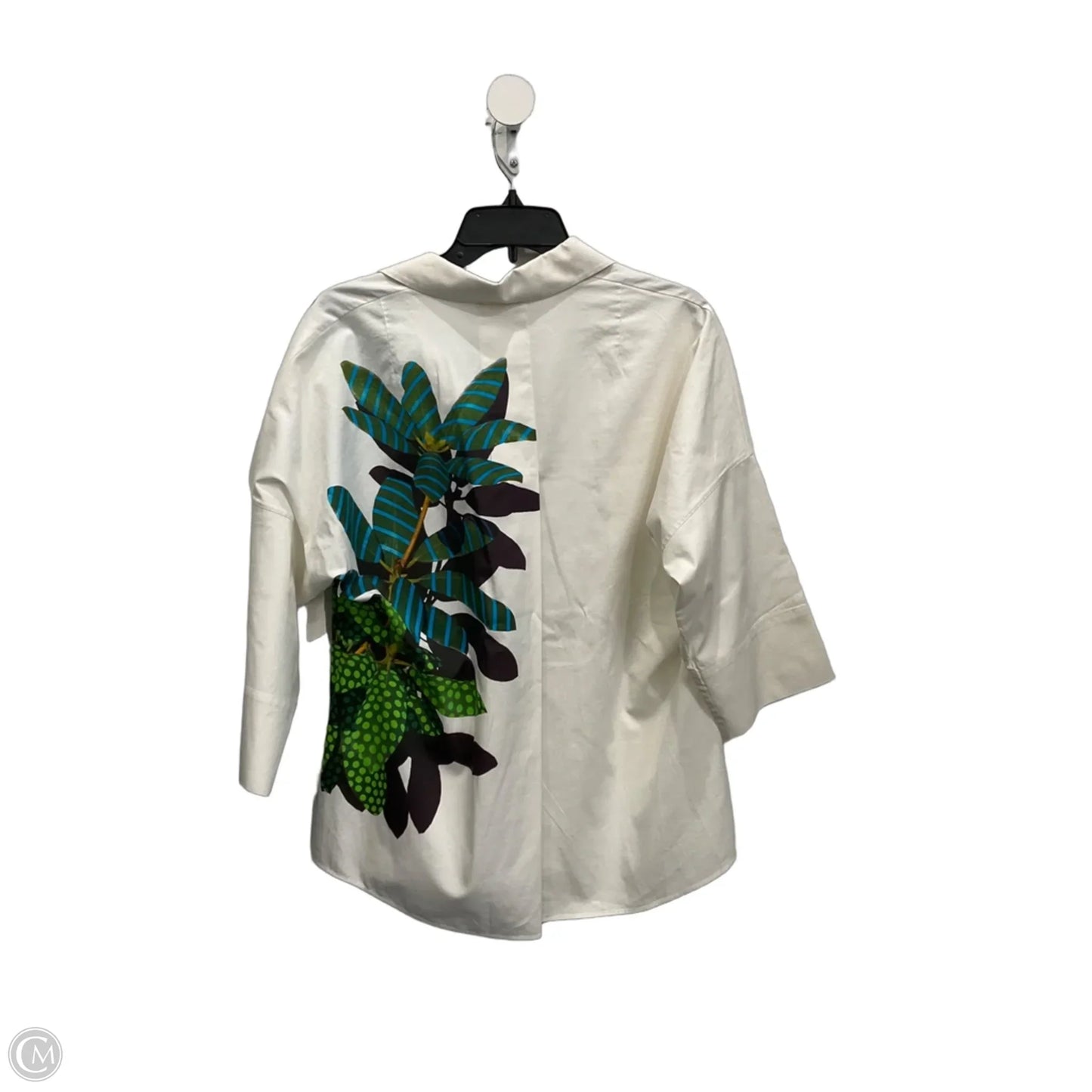 Top 3/4 Sleeve By Akris In White, Size: M