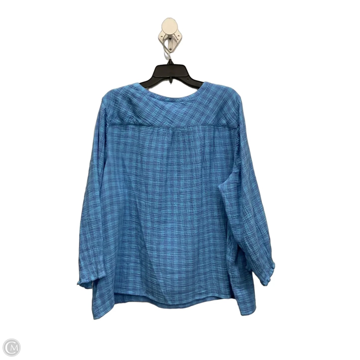 Top Long Sleeve By J. Jill In Blue, Size: 3x