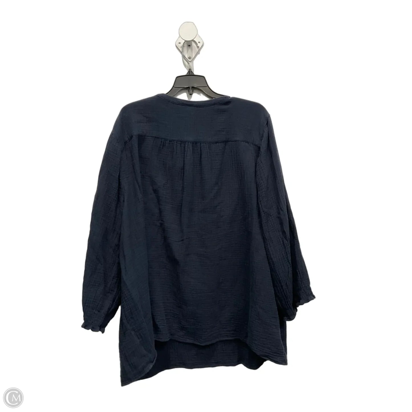 Top Long Sleeve By J. Jill In Navy, Size: 3x