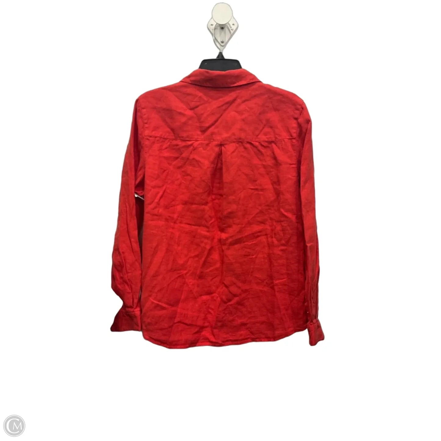 Blouse Long Sleeve By Clothes Mentor In Coral, Size: M