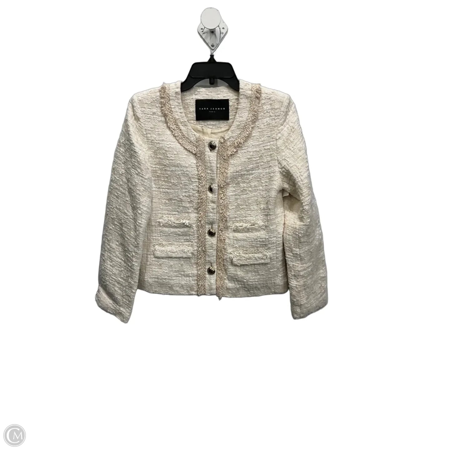 Blazer By Clothes Mentor In Cream, Size: S