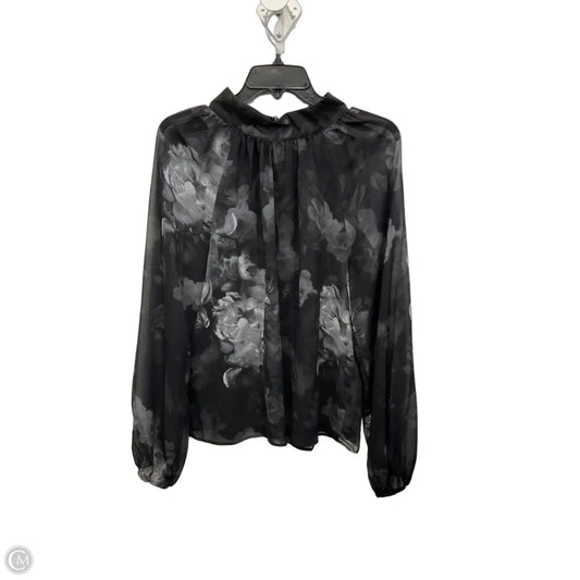 Blouse Long Sleeve By White House Black Market In Black, Size: L