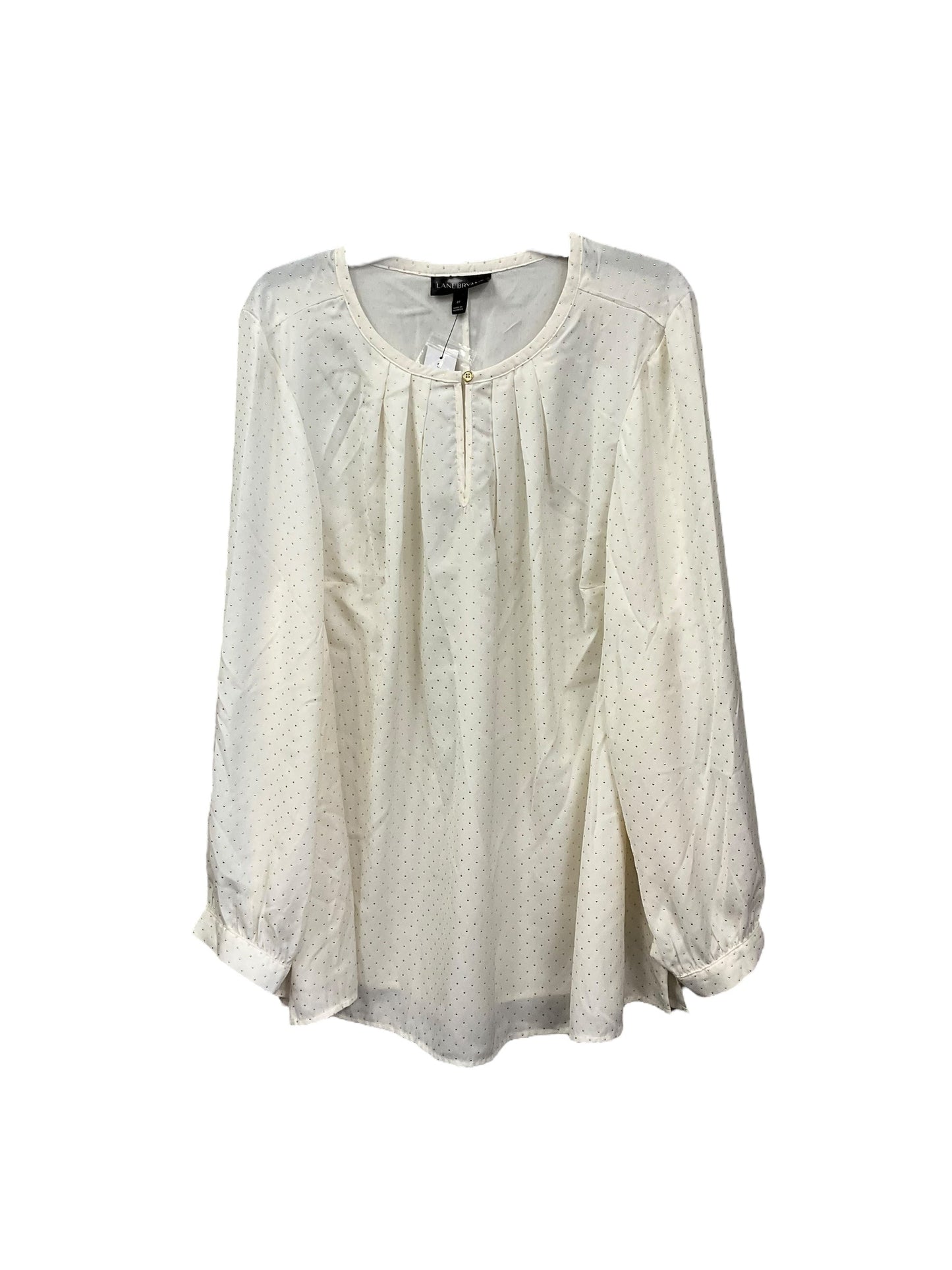 Cream Top Long Sleeve Lane Bryant, Size 2x