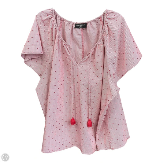 Top Short Sleeve By Lane Bryant In Striped Pattern, Size: 4x