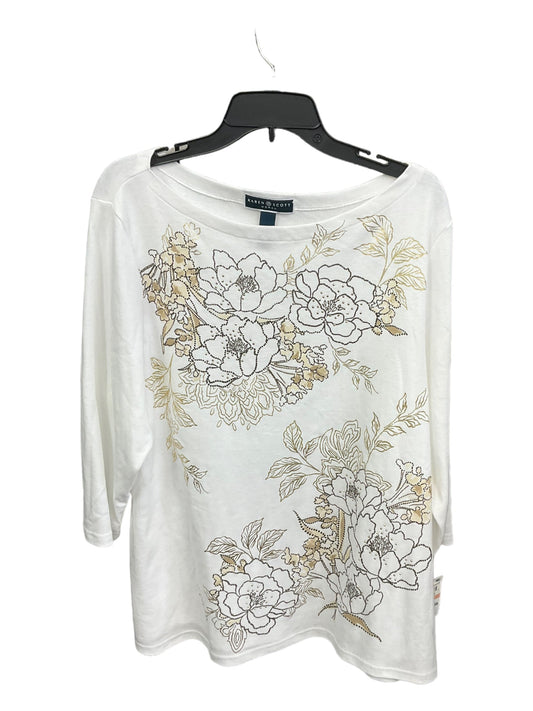 Top 3/4 Sleeve By Karen Scott  Size: 2x