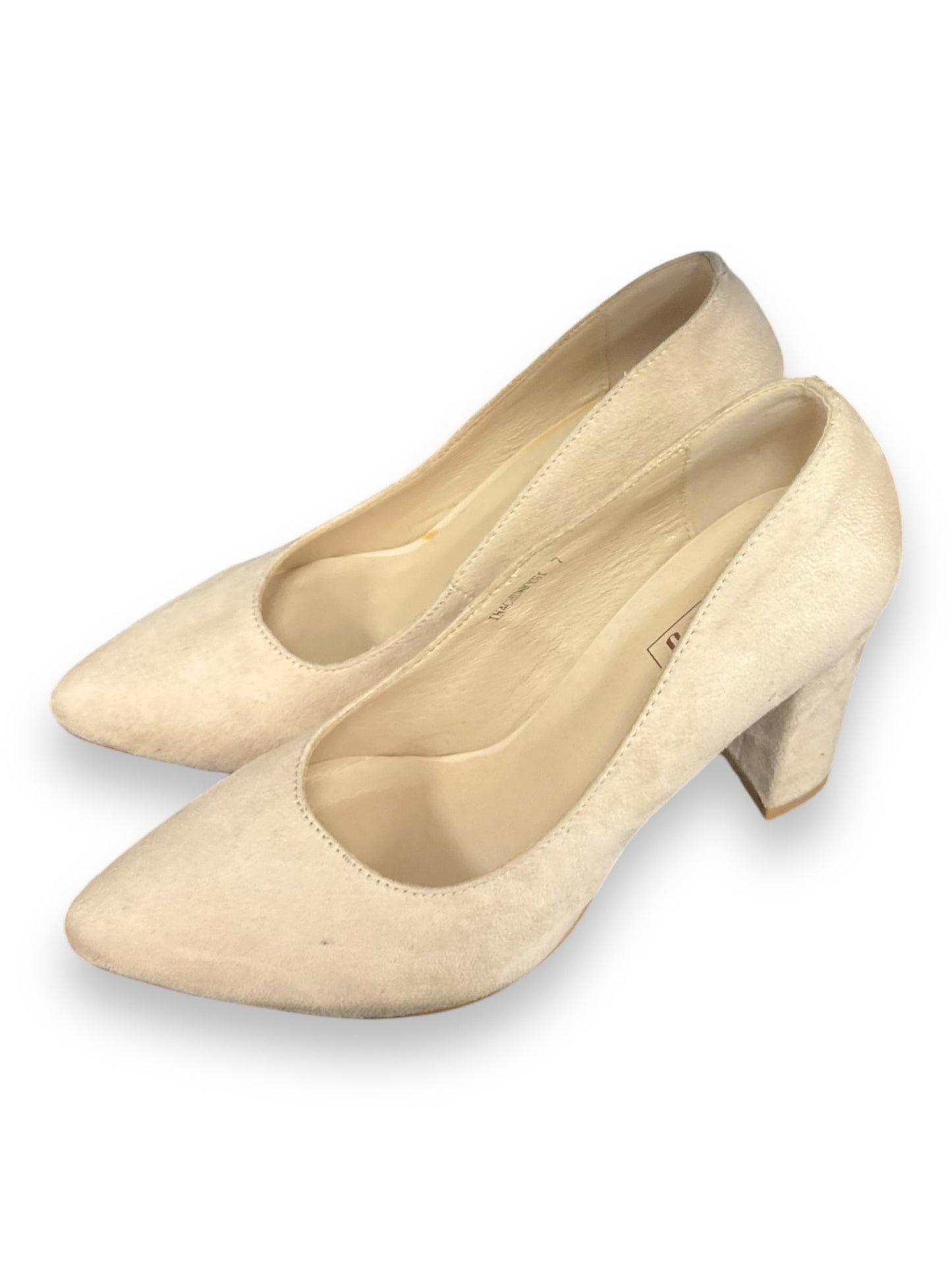 Shoes Heels Block By Clothes Mentor In Nude, Size: 7