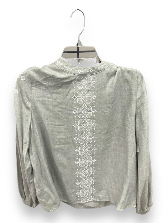 Top Long Sleeve By Zara In Grey & White, Size: Xl