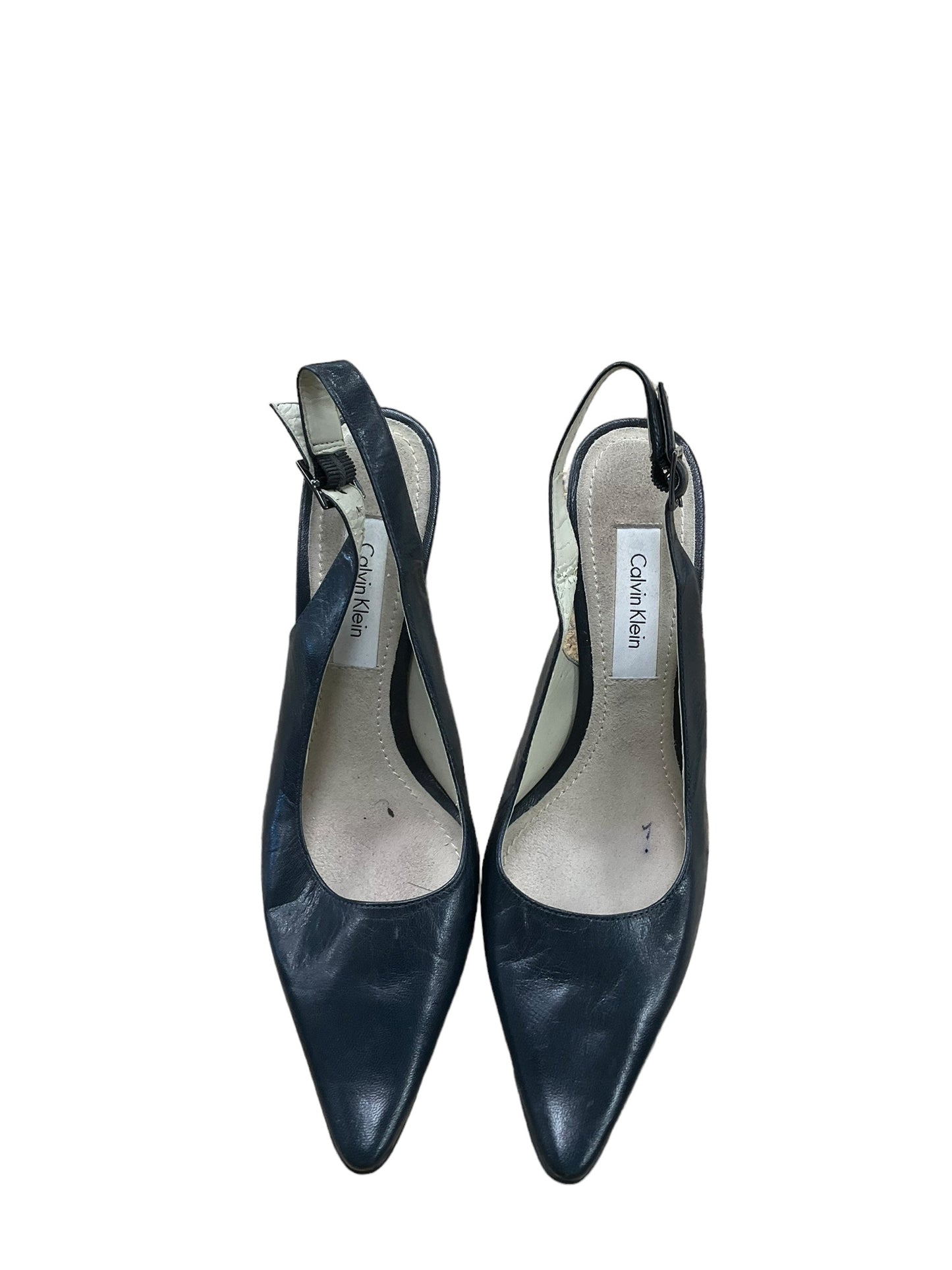 Shoes Heels Stiletto By Calvin Klein In Blue, Size: 6.5