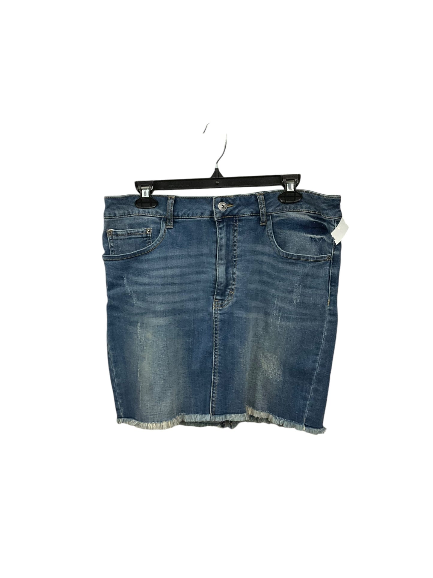 Skirt Mini & Short By Clothes Mentor In Blue Denim, Size: 12