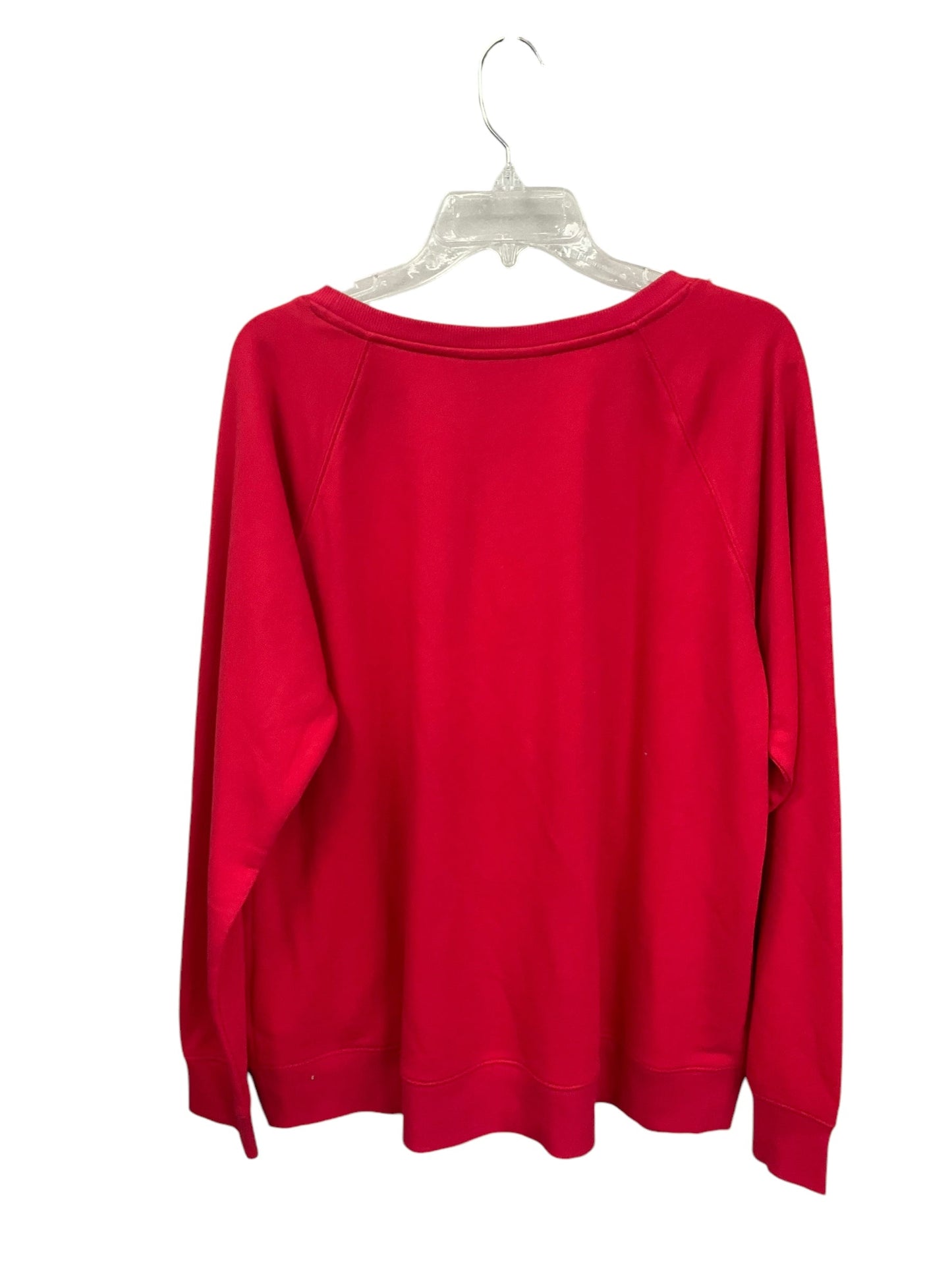 Sweatshirt Crewneck By Lane Bryant In Red, Size: 1x