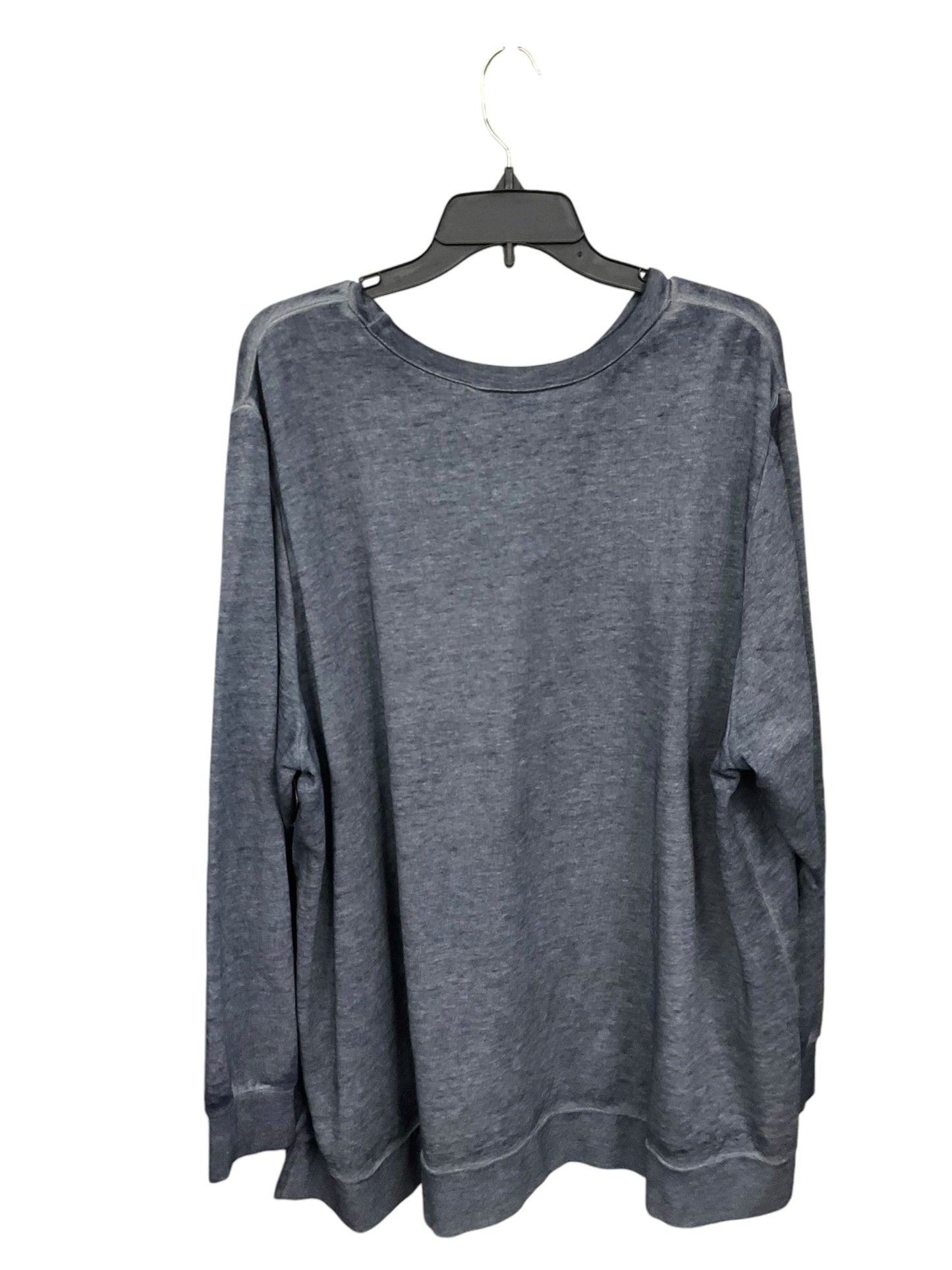 Sweatshirt Crewneck By Lane Bryant In Grey, Size: 1x