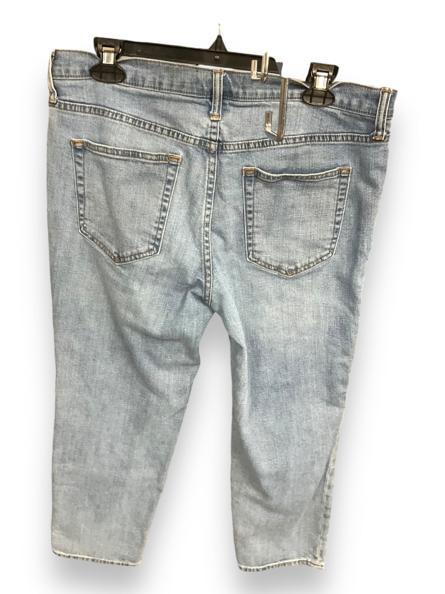 Jeans Cropped By Gap In Blue Denim, Size: 12