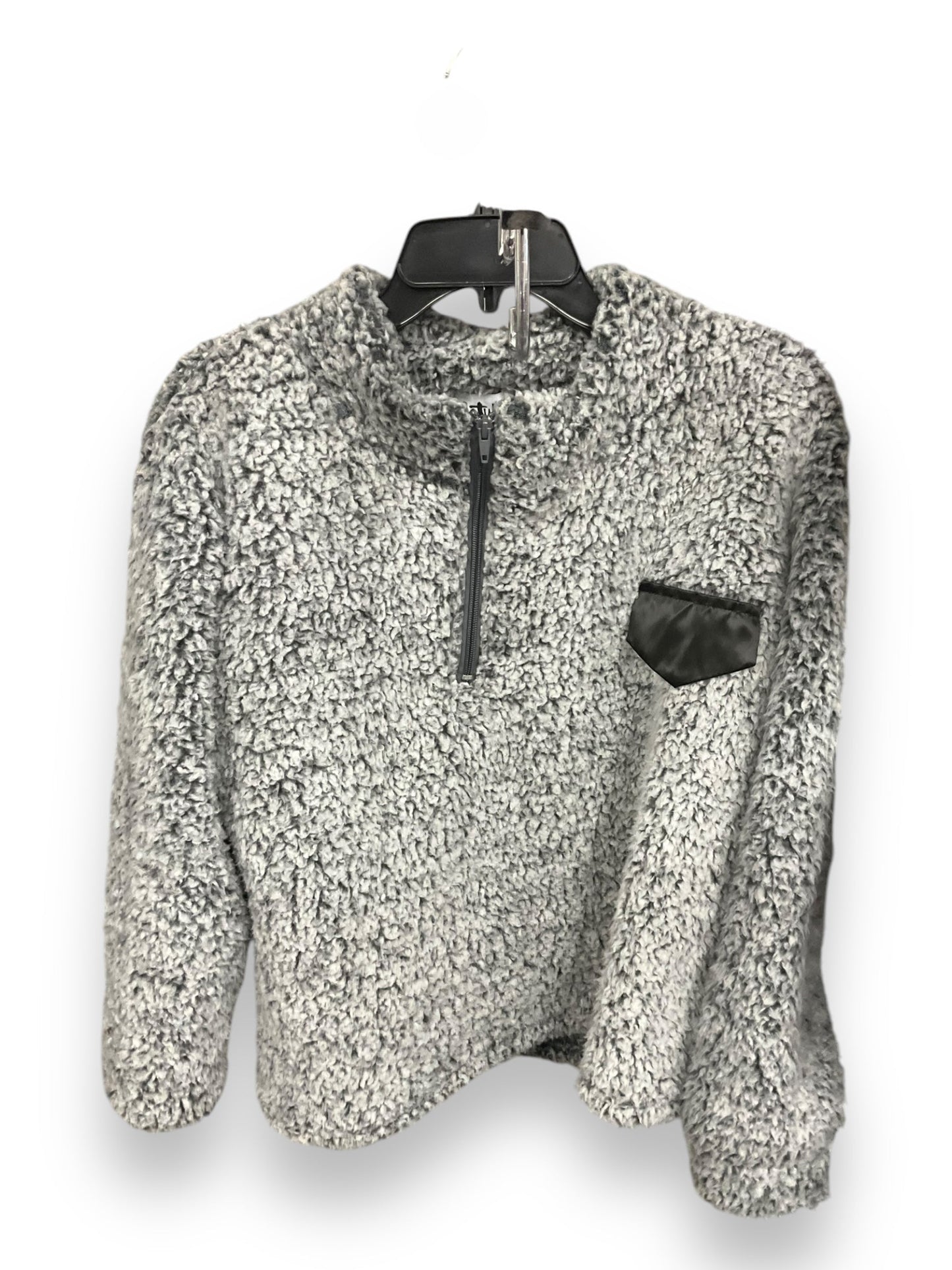 Jacket Fleece By Clothes Mentor In Grey, Size: M