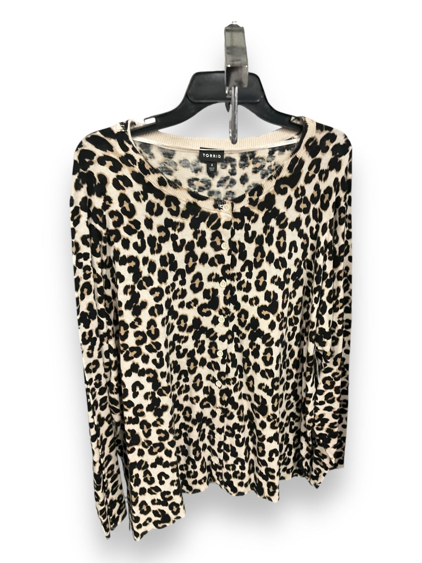 Cardigan By Torrid In Animal Print, Size: 4x