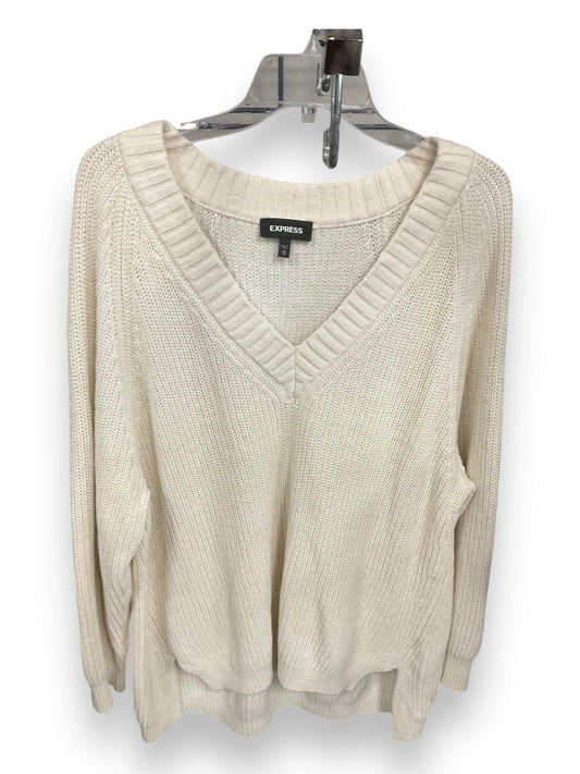 Sweater By Express In Ivory, Size: M