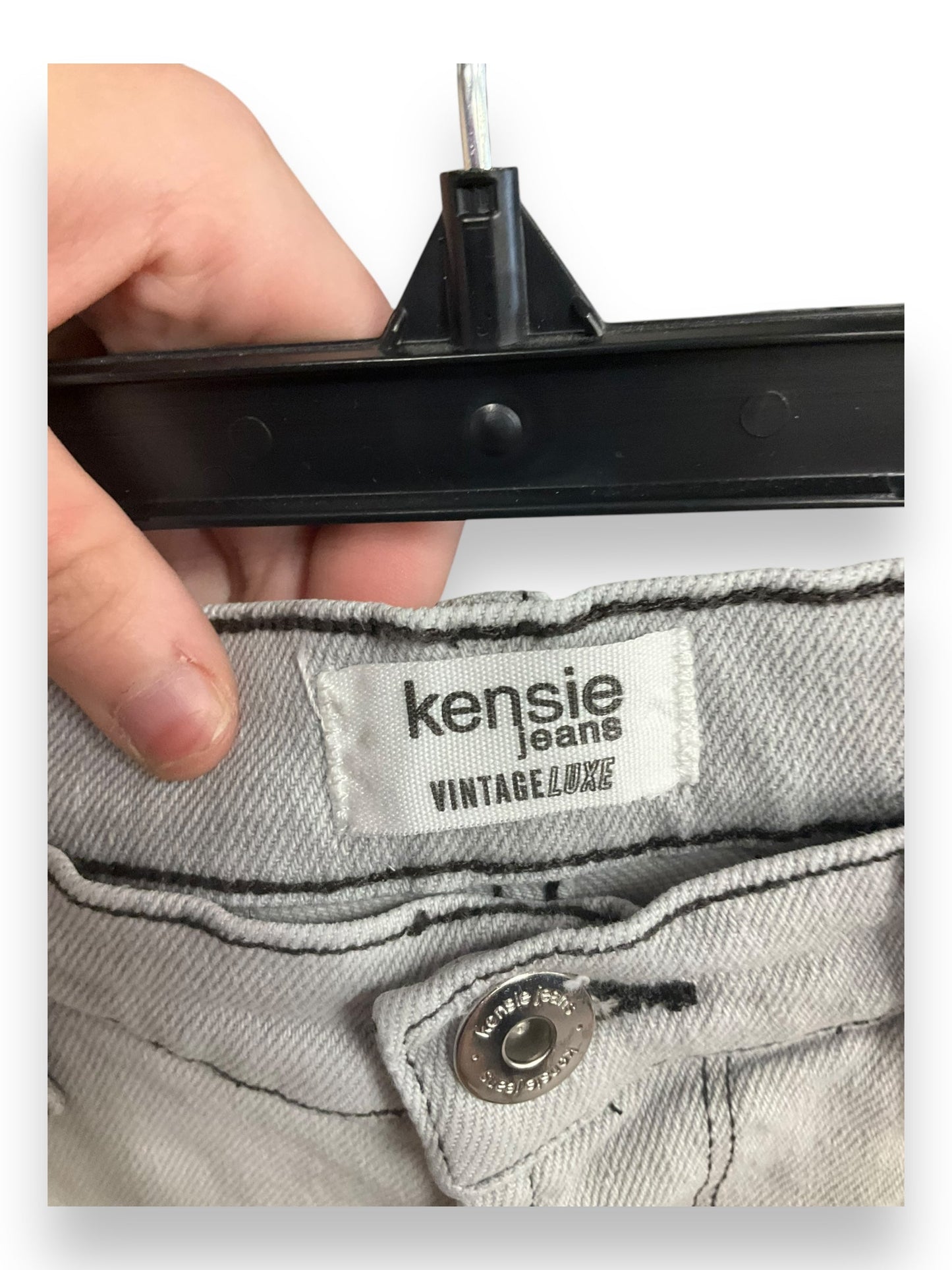 Jeans Straight By Kensie In Grey Denim, Size: 8