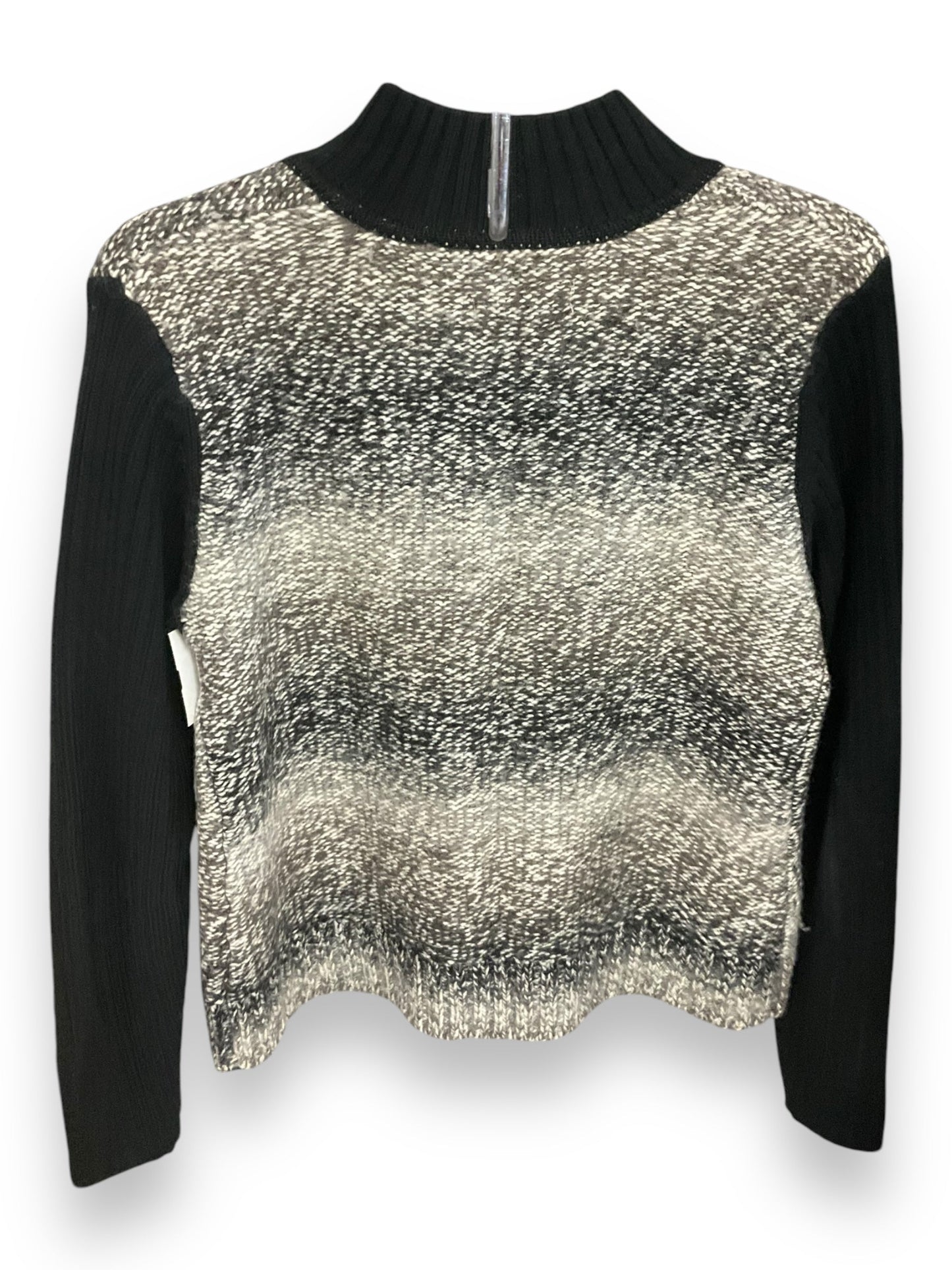 Sweater By Coldwater Creek In Black & Grey, Size: M