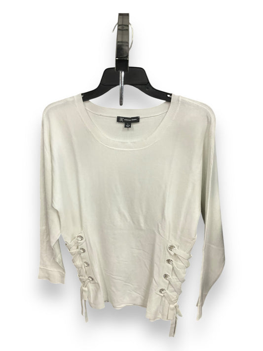 Top Long Sleeve By Inc In White, Size: L