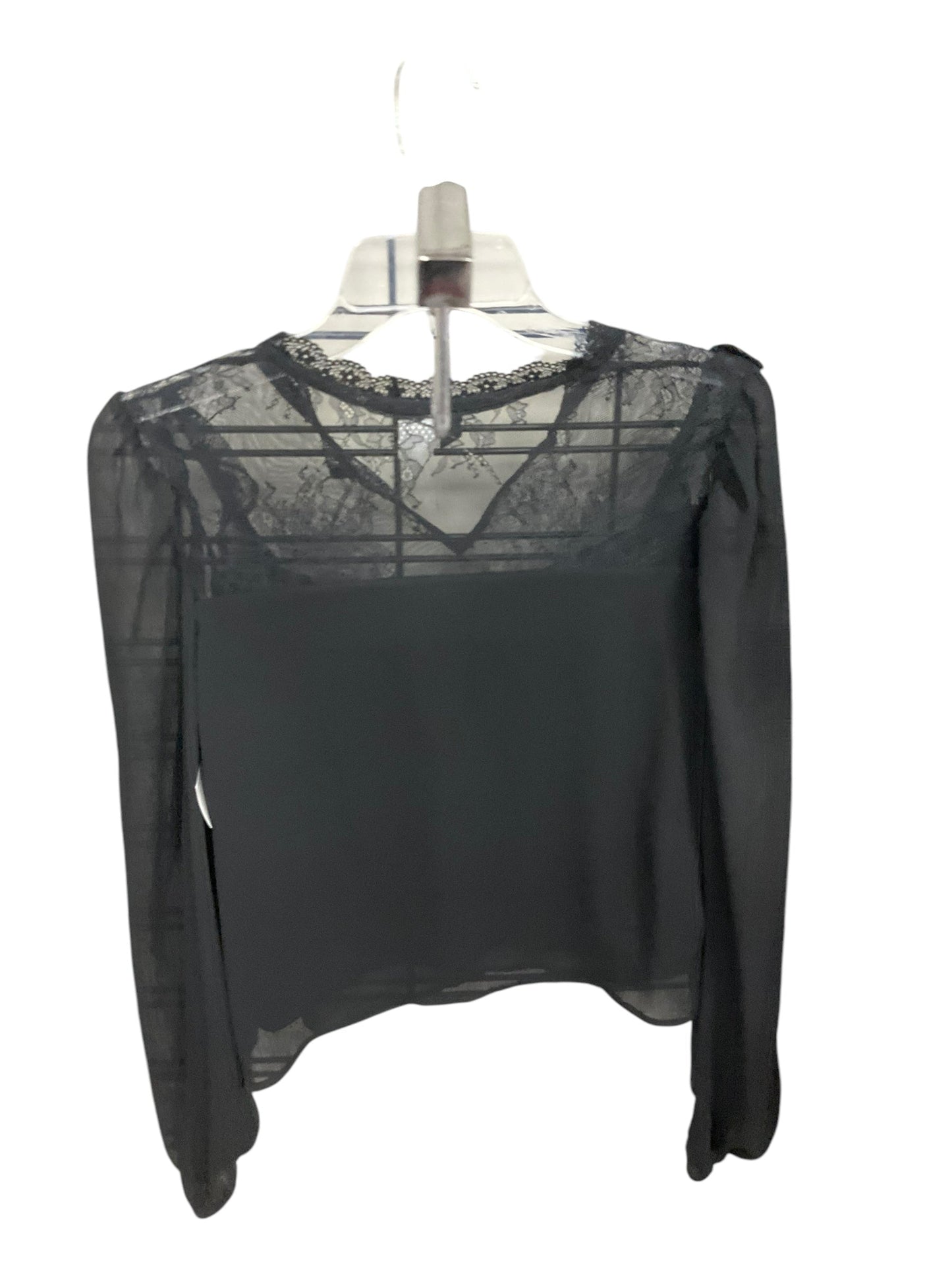 Top Long Sleeve By Divided In Black, Size: M