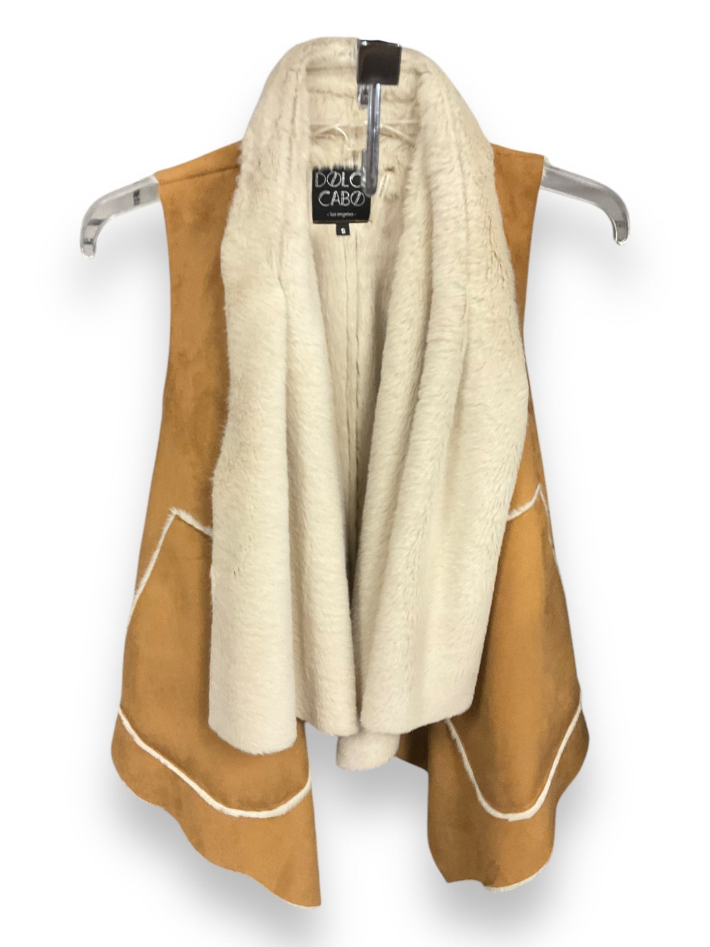 Cardigan By Clothes Mentor In Brown & Cream, Size: S