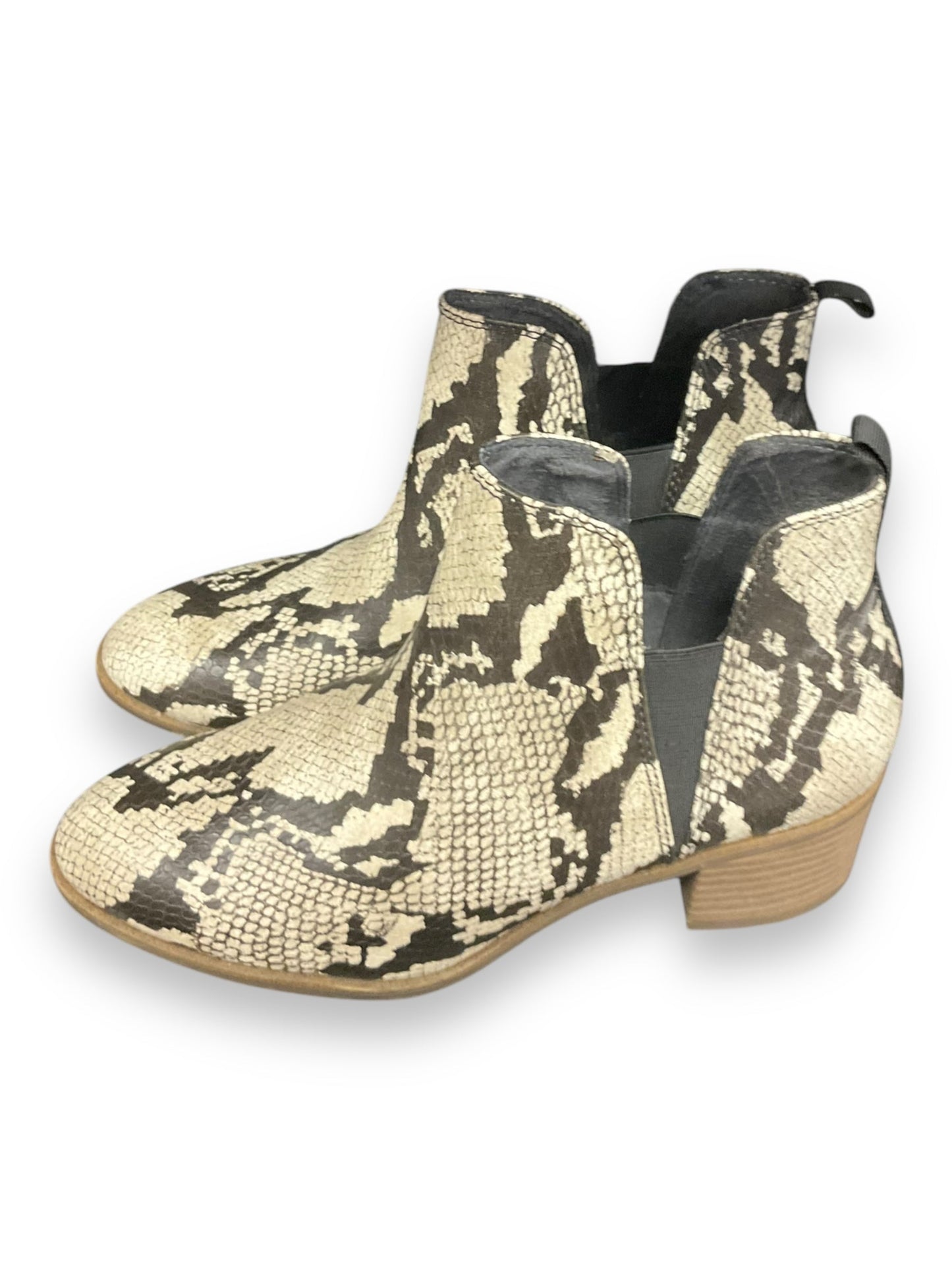 Boots Ankle Heels By Dr Scholls In Snakeskin Print, Size: 8