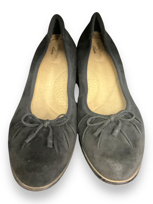 Shoes Flats By Clarks In Black, Size: 12