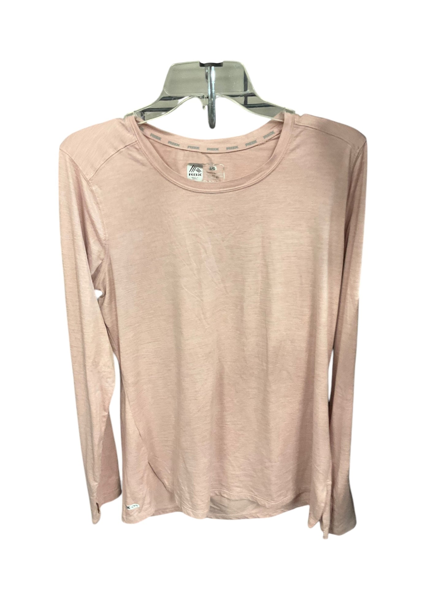 Athletic Top Long Sleeve Crewneck By Rbx In Pink, Size: L