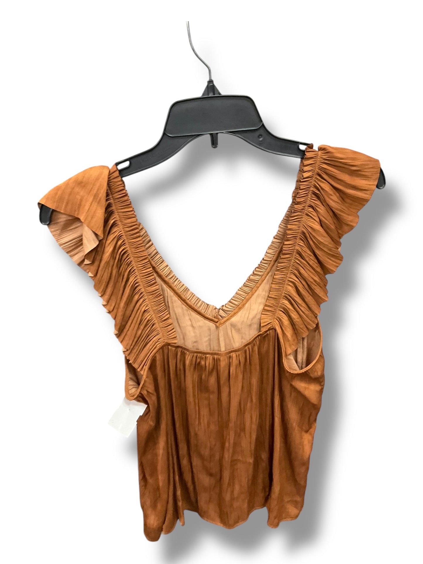 Top Sleeveless By Evereve In Brown, Size: M