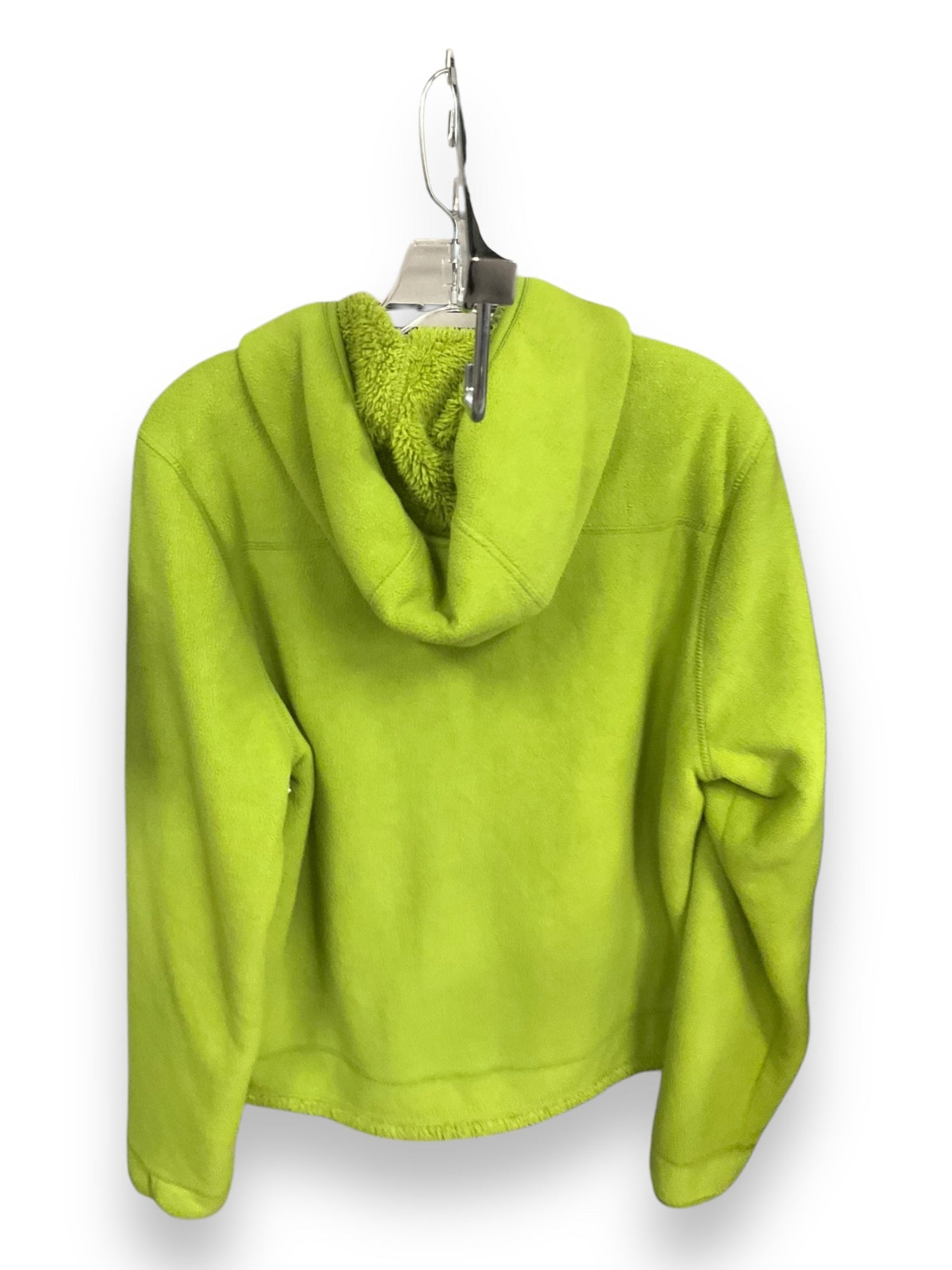 Jacket Fleece By Faded Glory In Green, Size: L