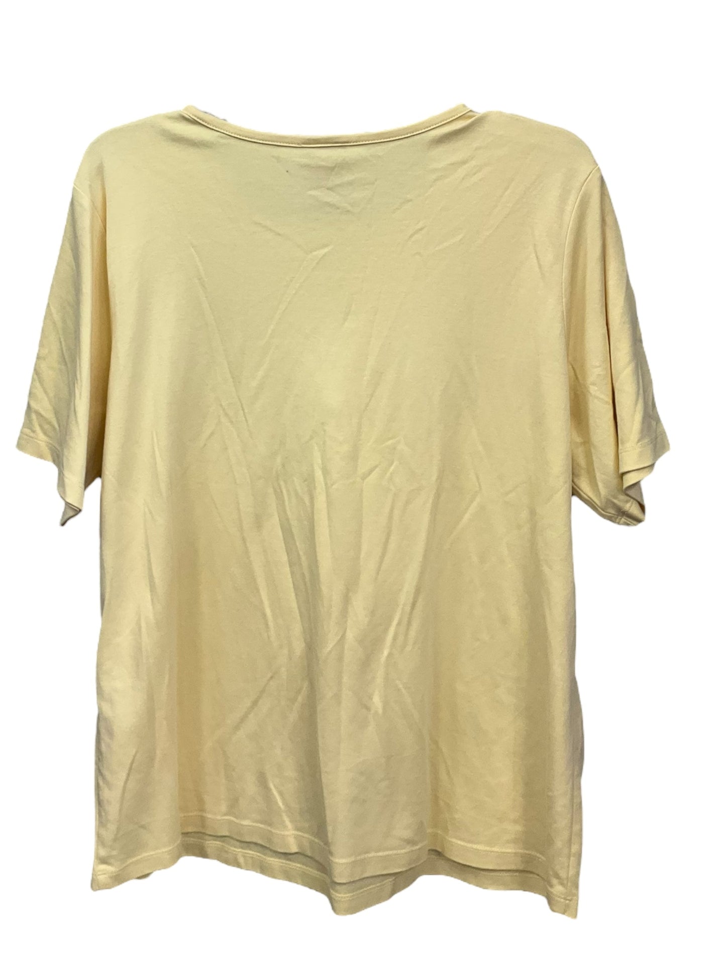 Yellow Top Short Sleeve Ll Bean, Size 1x