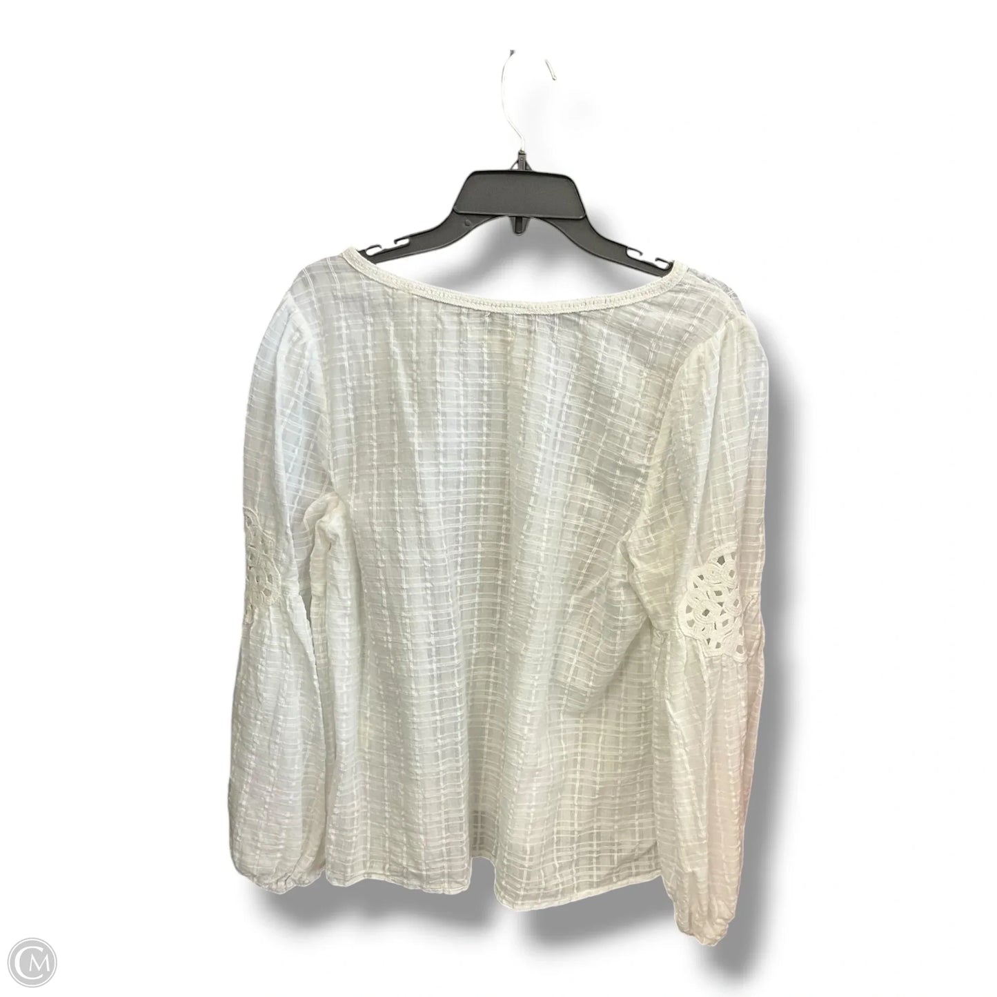 Top Long Sleeve By Max Studio In Ivory, Size: Xl