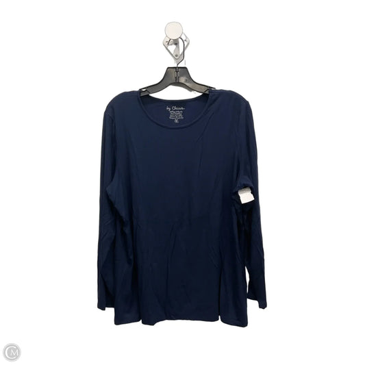 Top Long Sleeve By Chicos In Navy, Size: 3x