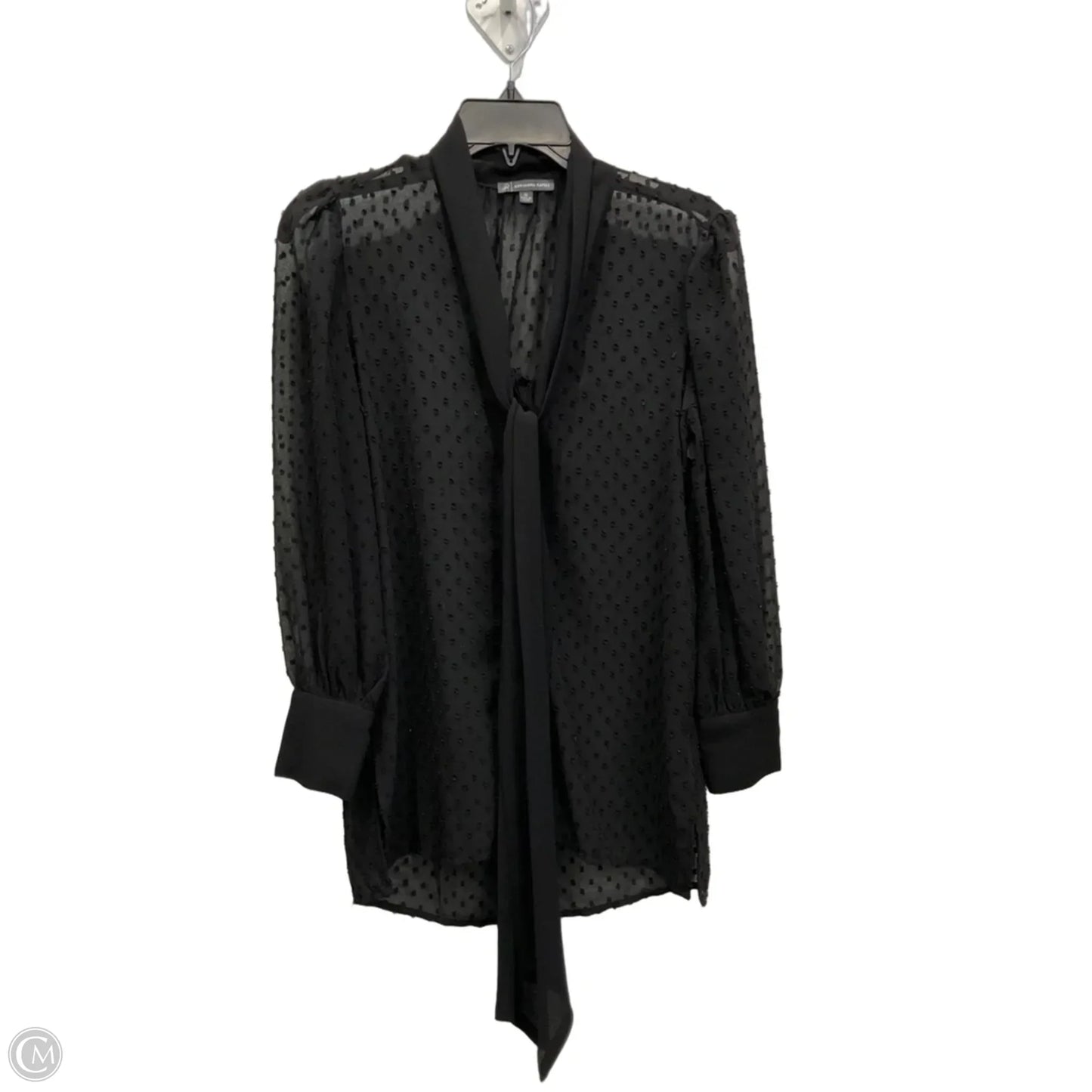 Top Long Sleeve By Adrianna Papell In Black, Size: Xs