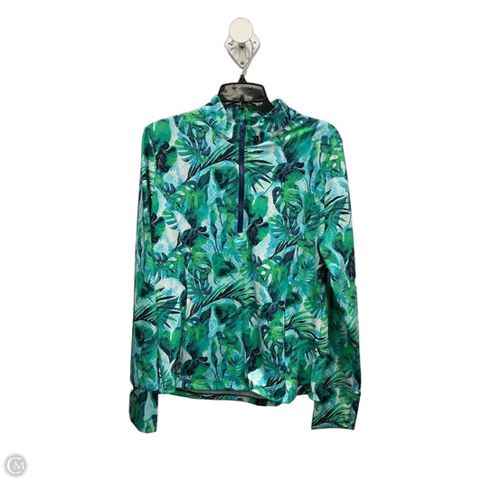 Athletic Top Long Sleeve Collar By Tommy Bahama In Blue & Green, Size: L