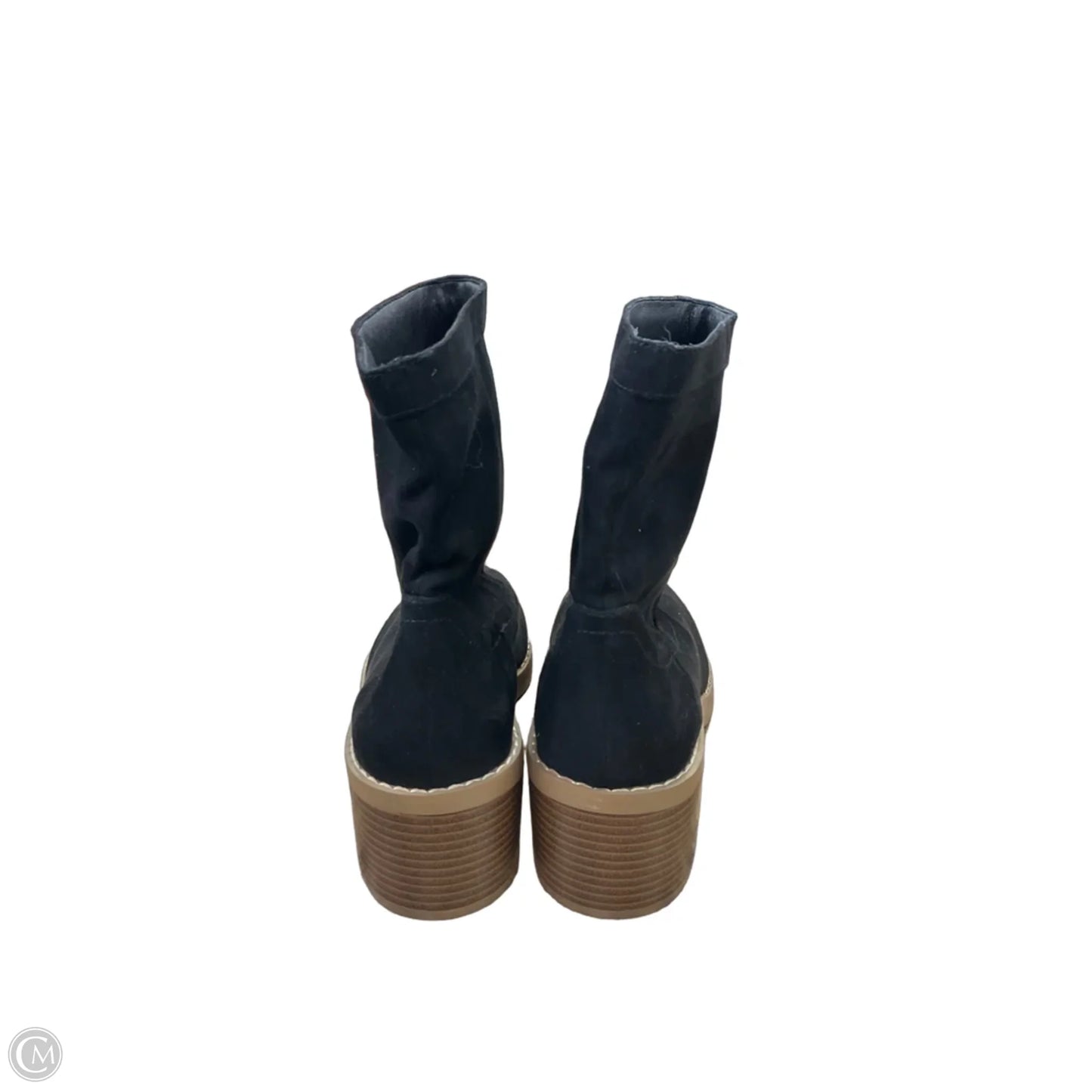 Boots Ankle Heels By Loft In Black, Size: 7.5
