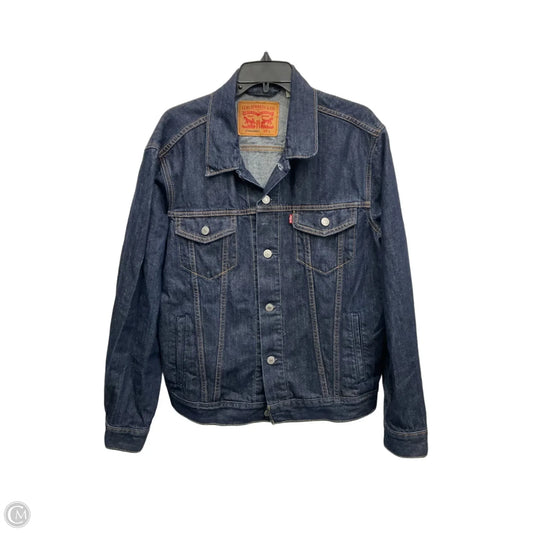 Jacket Denim By Levis In Blue Denim, Size: L
