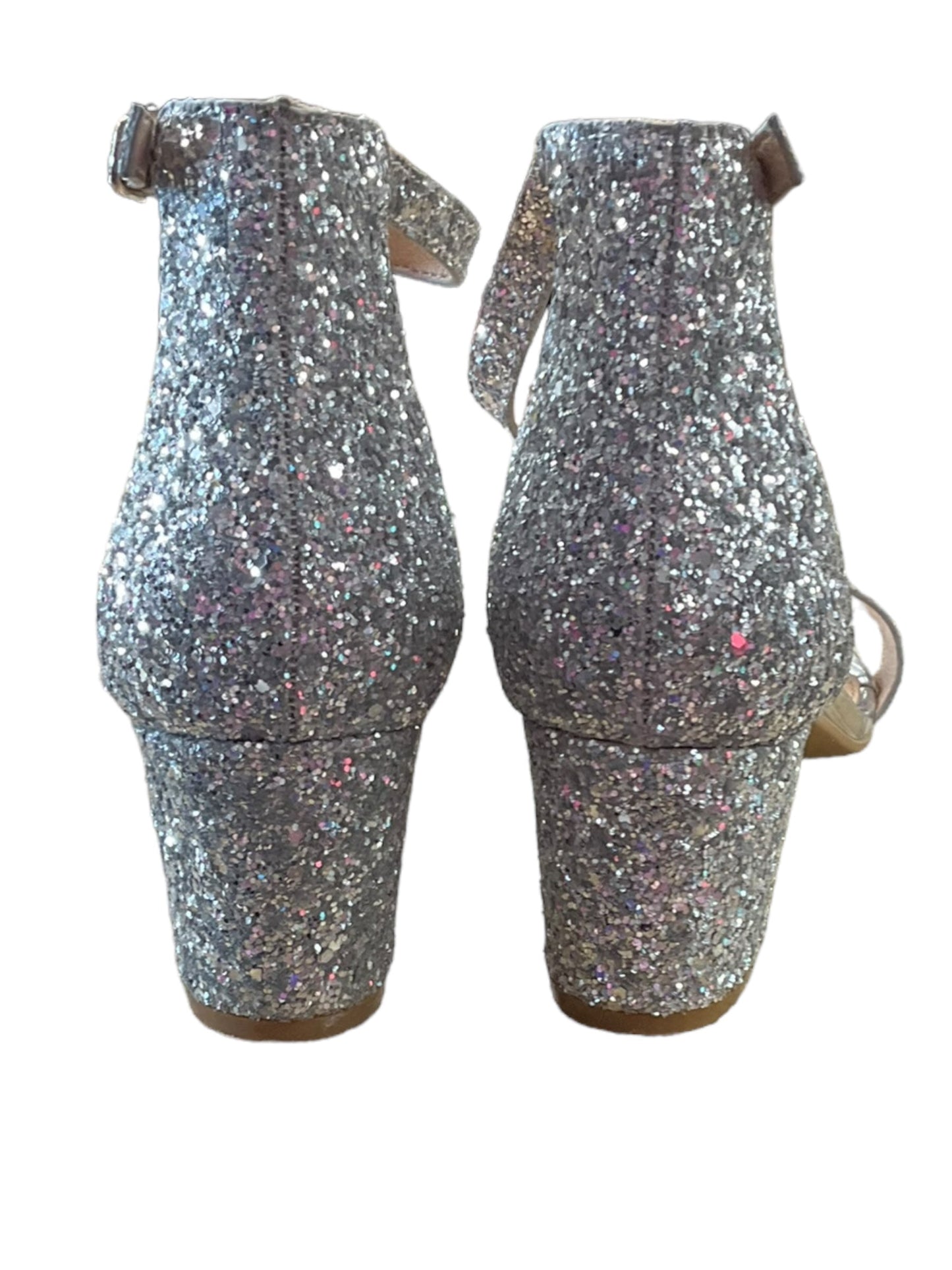 Silver Sandals Heels Platform J Brand, Size 10