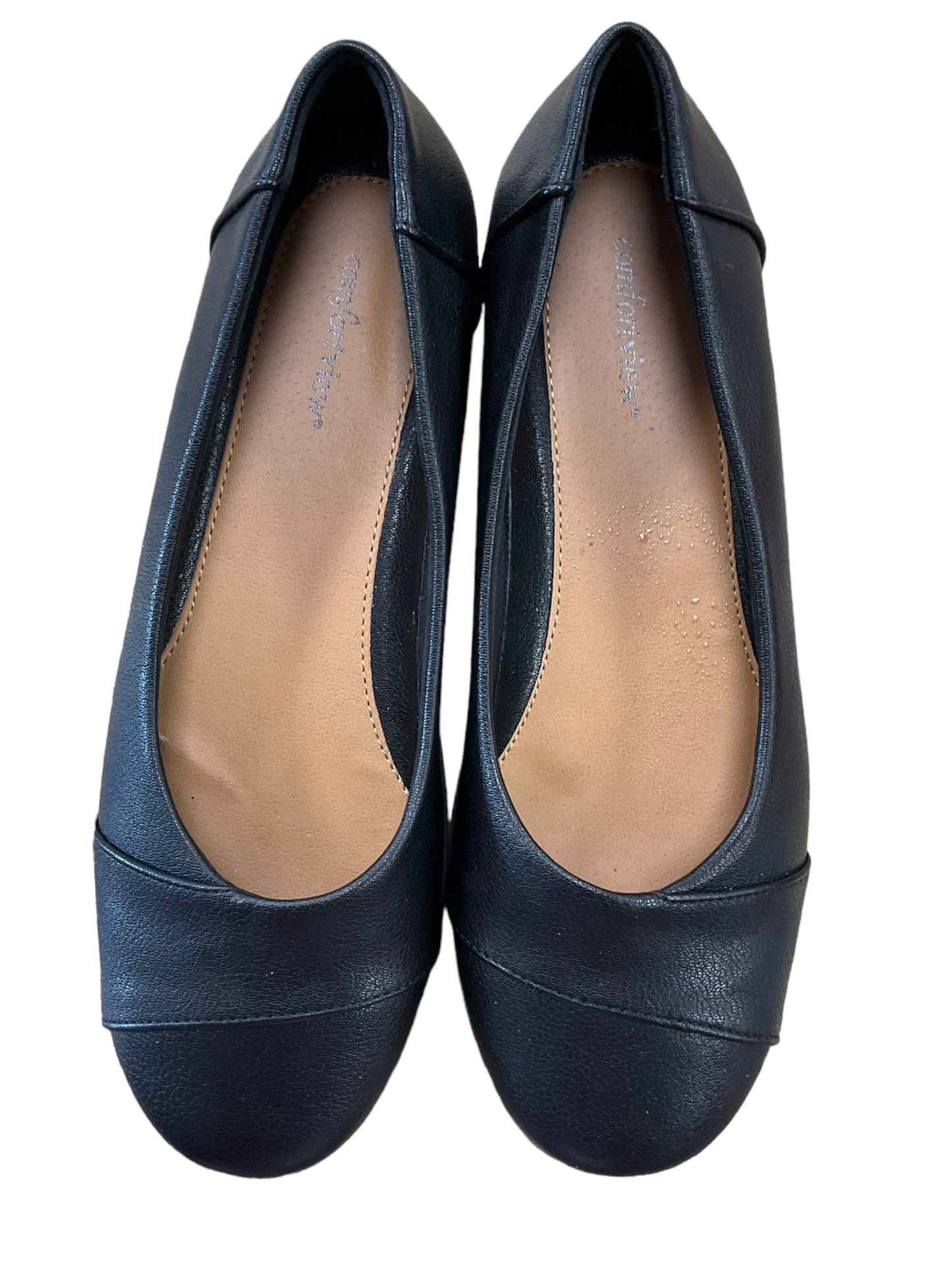 Black Shoes Flats Comfortview, Size 10.5