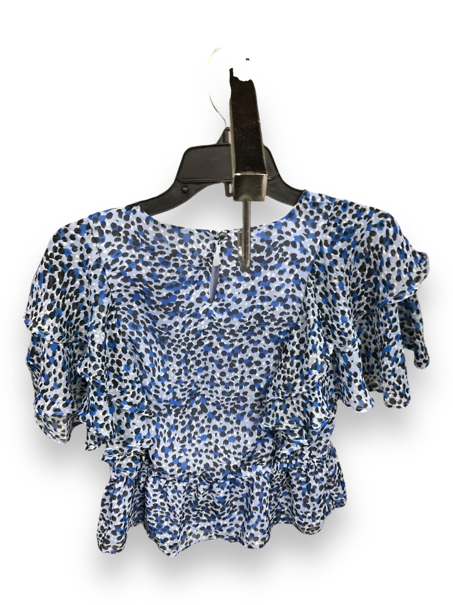 Top Short Sleeve By Express In Blue, Size: M