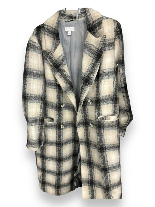 Coat Faux Fur & Sherpa By Top Shop In Plaid Pattern, Size: M