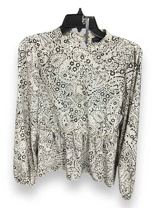 Top Long Sleeve By Sanctuary In Black & White, Size: M